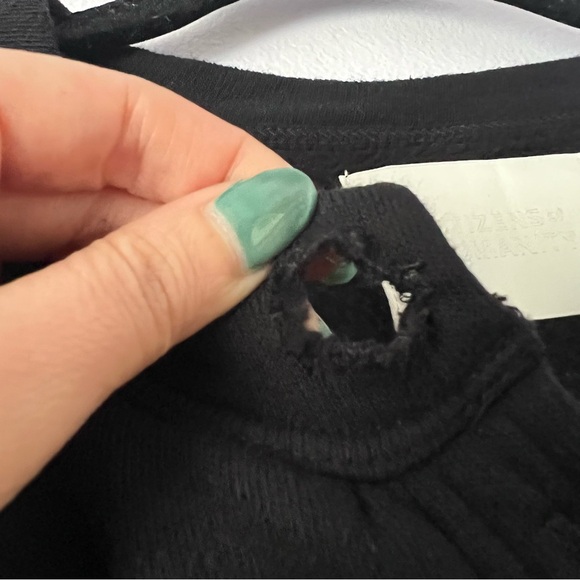 Citizens of Humanity Cora Henley Sweatshirt Black - Picture 10 of 13